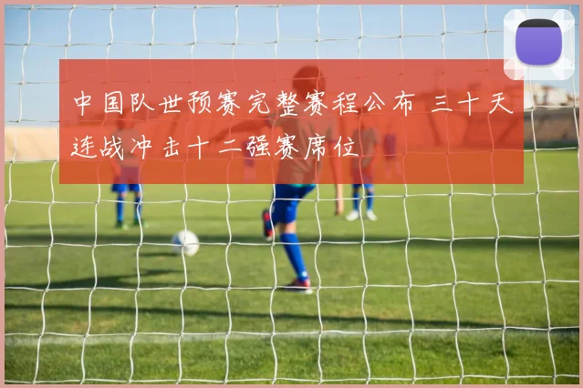 中国队世预赛完整赛程公布 三十天连战冲击十二强赛席位